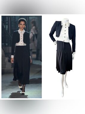 Chanel Runway Pre-Fall 2016 Lace Dress & Jacket Set FR36